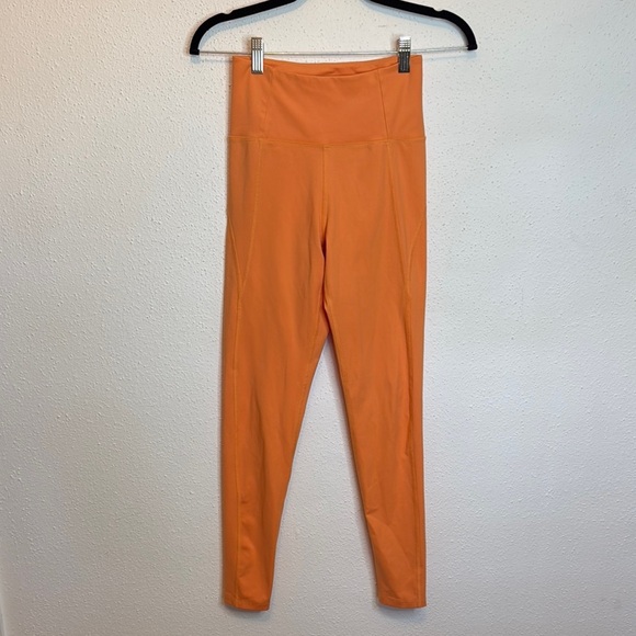 Girlfriend Collective Orange High-Waisted Leggings - Picture 1 of 4